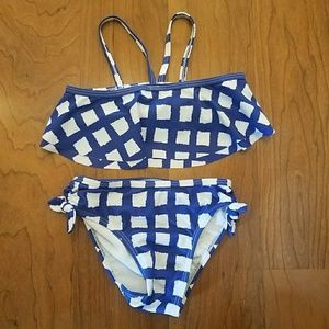 EUC Blue and White Old Navy bikini